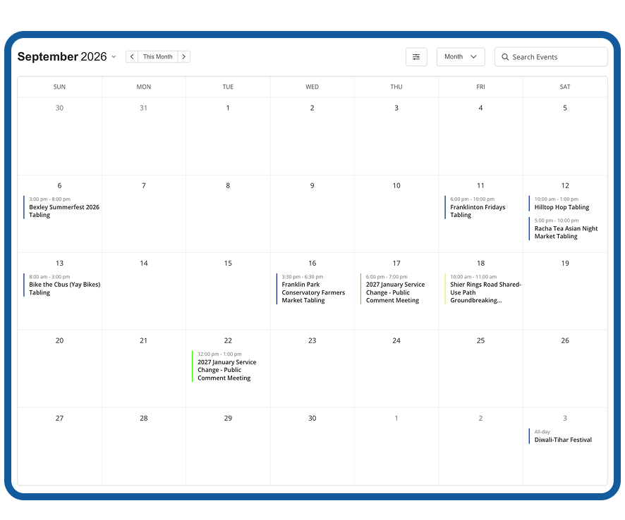 LinkUS September 2026 events calendar